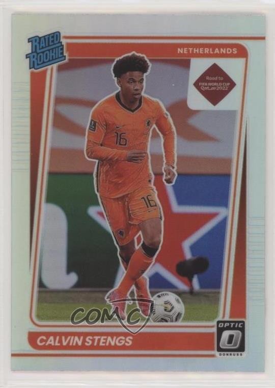 2021 Donruss Road to Qatar Rated Rookie Optic Holo Prizm Calvin Stengs #186 0mz8