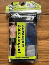 NEW Adidas Men's 2-Pack Performance Underwear Boxer Briefs XXL - Indigo/Lt Onix