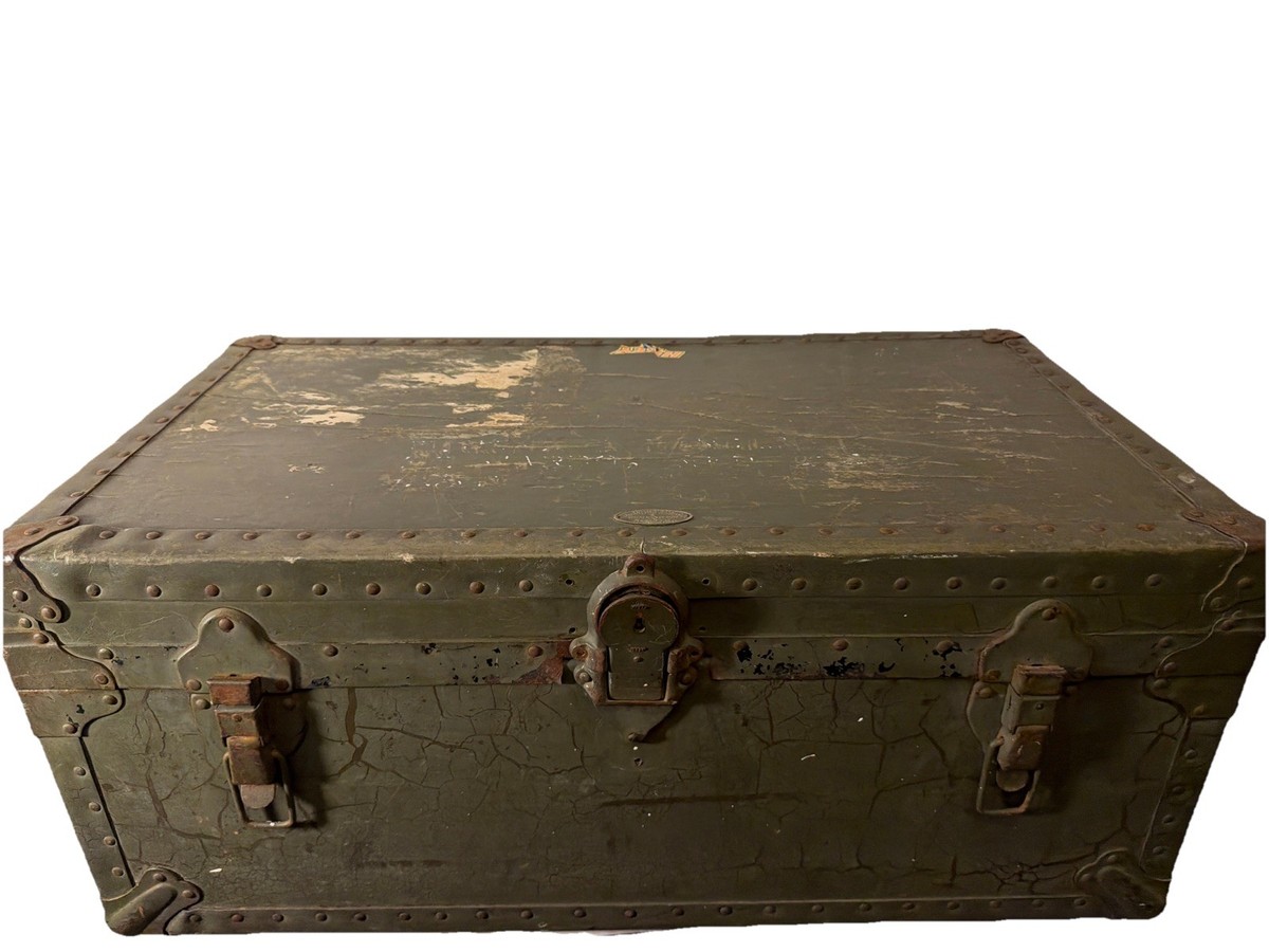 Kleber Trunk Dated June 12 1940's WW2 Era Military Footlocker