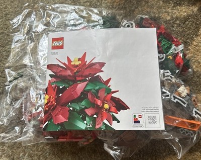LEGO Poinsettia Botanical Collection 10370 Complete Set 588 Pieces No Box