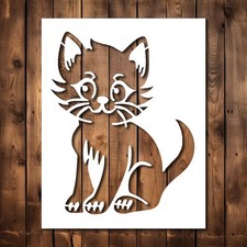 Cat Stencil Template - Reusable Cats Face Kitty Stencils for 8.5x11
