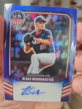 BLAKE MORNINGSTAR 🔥 2026 PANINI STARS STRIPES AUTO /49 BLUE PRIZM PROSPECT 🔥 