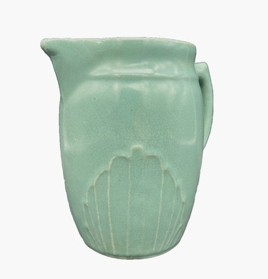STUDIO ART POTTERY PITCHER CELADON GREEN LOVELY 6''