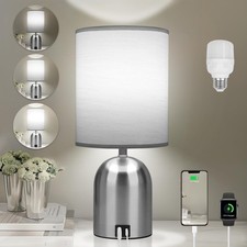 Bedside Table Lamp for Bedroom, 3 Way Dimmable Touch Small Desk Lamp for Offi...