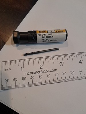 GUHRING SOLID CARBIDE DRILL Bit VHM 2.82  MM 2463