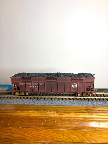 BOWSER P.R.R. Coche tolva "Circle Keystone" H-22 4 bahías #406173 desgastado 1:87 | Zustand: New