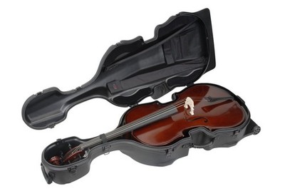 SKB MOLDED CELLO SHELL CASE w/ WHEELS for Yamaha, Etude, Bellafina, Cremona