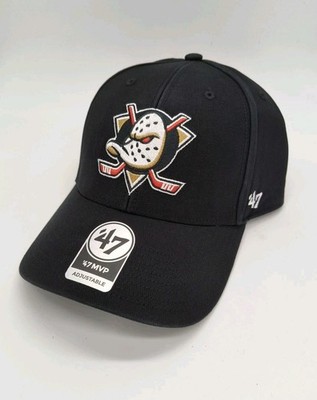 Anaheim Ducks MVP 47 Black Gold Logo Adjustable Strap Hat Cap Structured new NHL