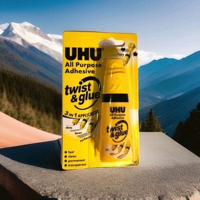 UHU Alleskleber 35 ml/g - twist & glue - 3 in 1 - mit Drehverschluss