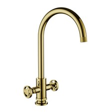 Henry Holt Twin Lever Tap Gold Brass (PVD Coated)