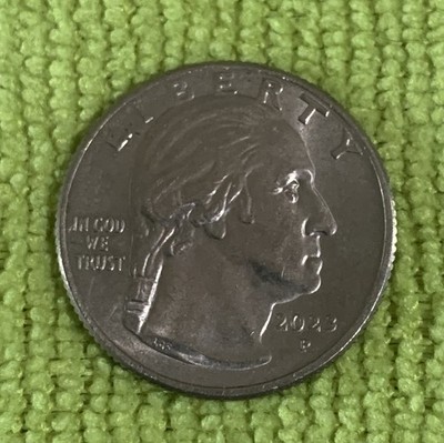 2023-P Quarter Chip Error On Hair Extra Feather See Photos #A21