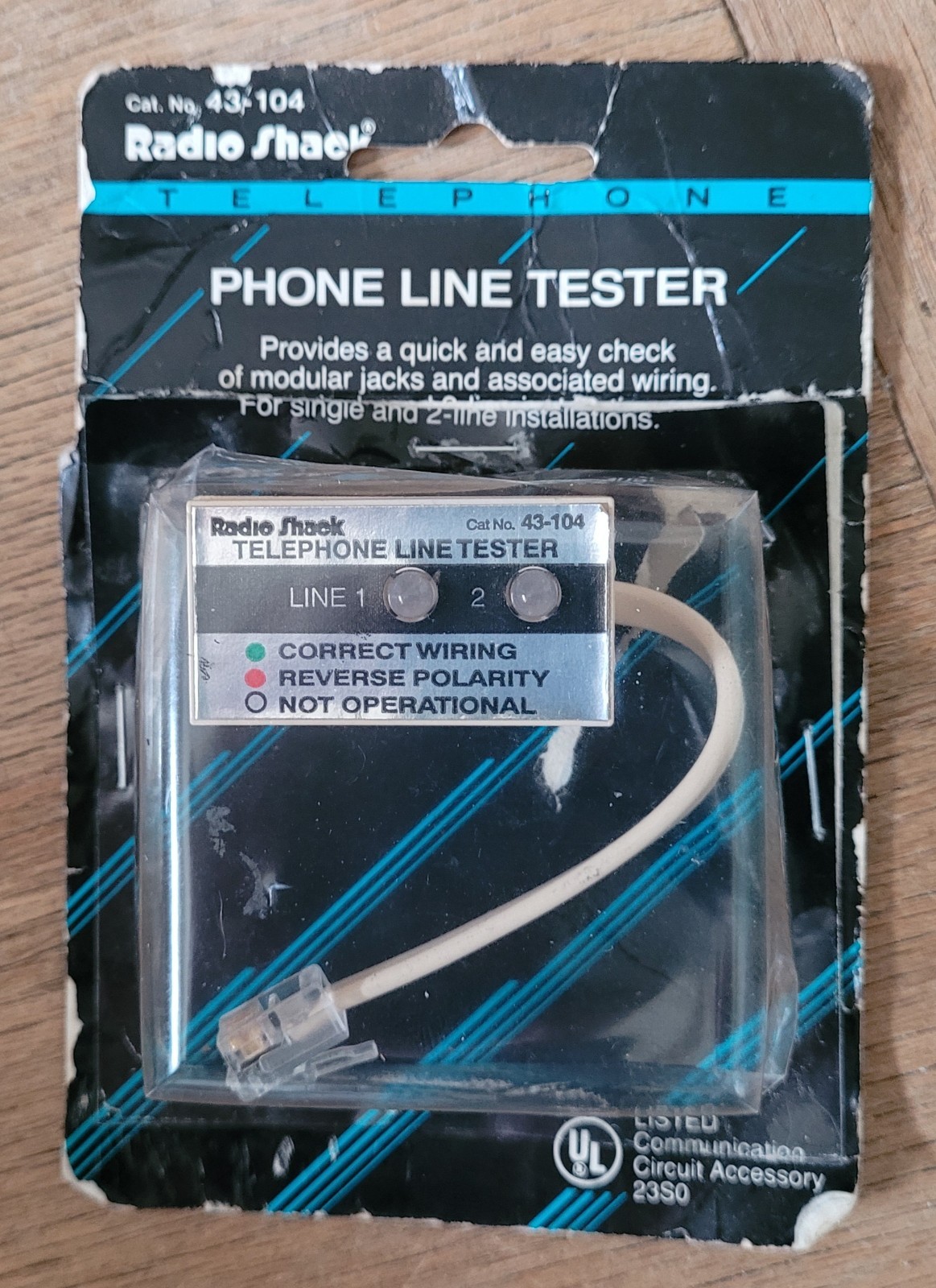 VTG Radio Shack #43-104 RJ-11 Phone Line Tester