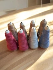 8 Vintage Misc. White Cones Sewing Threads Ardmore 00