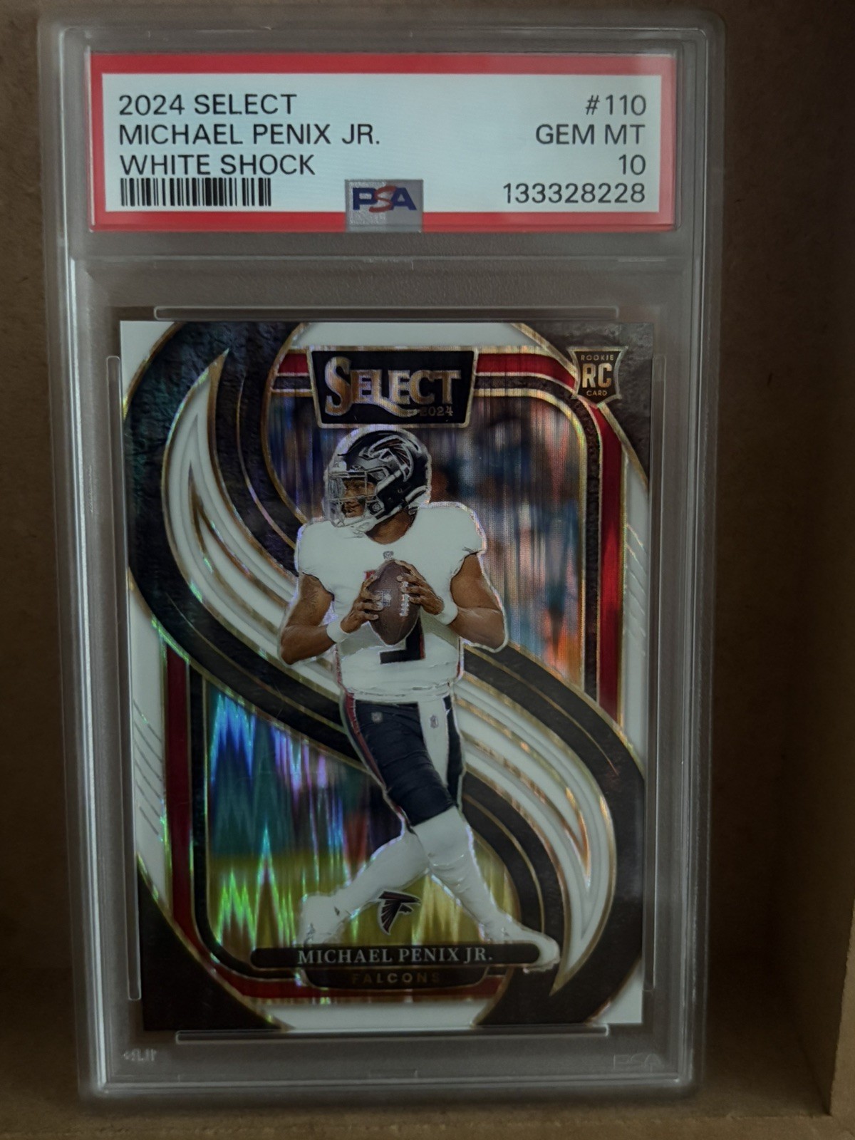 2024 Select Premier Level Michael Penix Jr. #110 White Shock Rookie /199 PSA 10