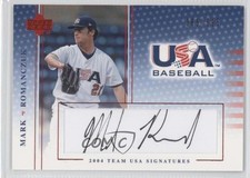 2005 USA Baseball Team Signatures Black Ink /595 Mark Romanczuk #S-34 Auto 1k5