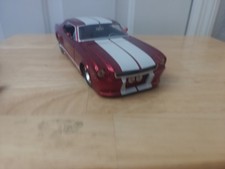 JADA BIG TIME MUSCLE 1965 FORD MUSTANG COUPE MET RED/WHITE 1/24 CHROME WHEELS