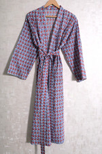 Floral Indian Kimono Robe for Women Boho Bathrobe Nightwear Gown
