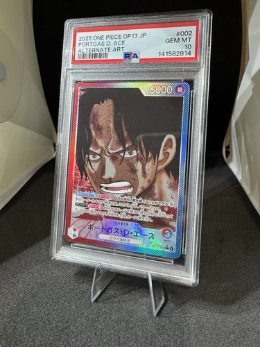 2025 One Piece Portgas.D.Ace (Alt Art) OP13-002 Carrying On His Will (JP) PSA 10