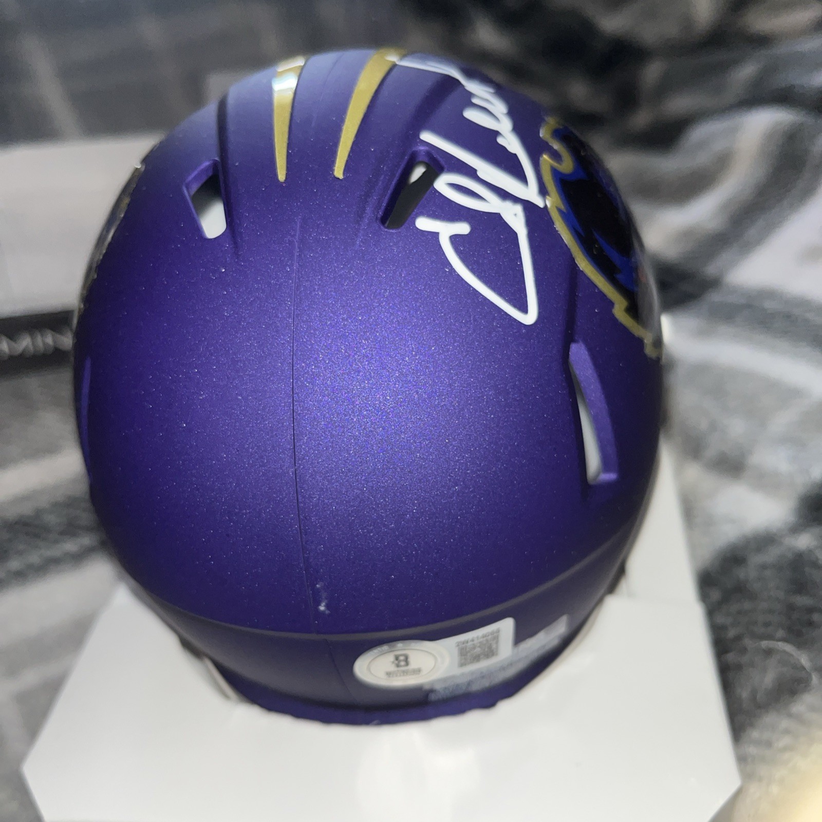 Ed Reed Signed Baltimore Ravens 2024 Speed Mini Football Helmet ...