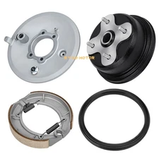 Rear Brake Drum Hub Plate Shoes Seal Assy for Yamaha Kodiak 400 Grizzly 600 4x4
