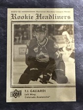 2009-10 Upper Deck Rookie Headliners RH5 T.J. Galiardi Colorado Avalanche