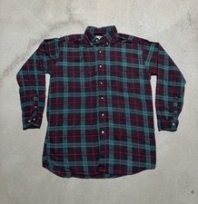 Vintage 90s McGregor Plaid Flannel 100 Cotton Button Down Size XLT Distressed