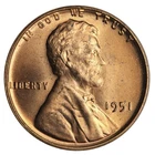 GEM BU RED 1951 LINCOLN WHEAT CENT PENNY *UPGRADE YOUR ALBUM!*