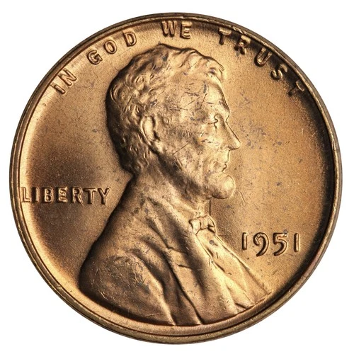 GEM BU RED 1951 LINCOLN WHEAT CENT PENNY *UPGRADE YOUR ALBUM!*