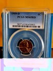 Lots # 6 Certifique Coin Wheat Cents, MS66-MS64-MS63-MS65-1938-1954-1957-59,42 — photo 6