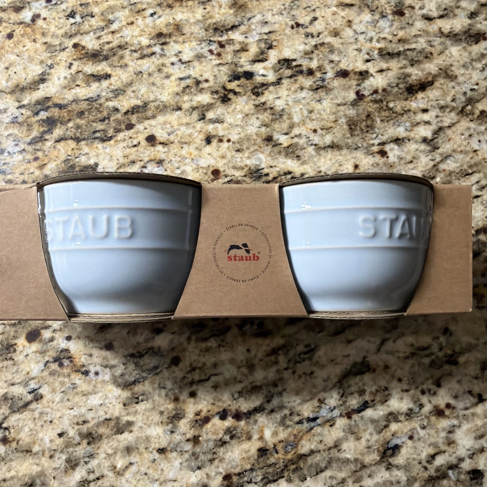 STAUB ❤️ 3.5-inch / 2-pc, Ramekin Bowl Set Light Blue NIB