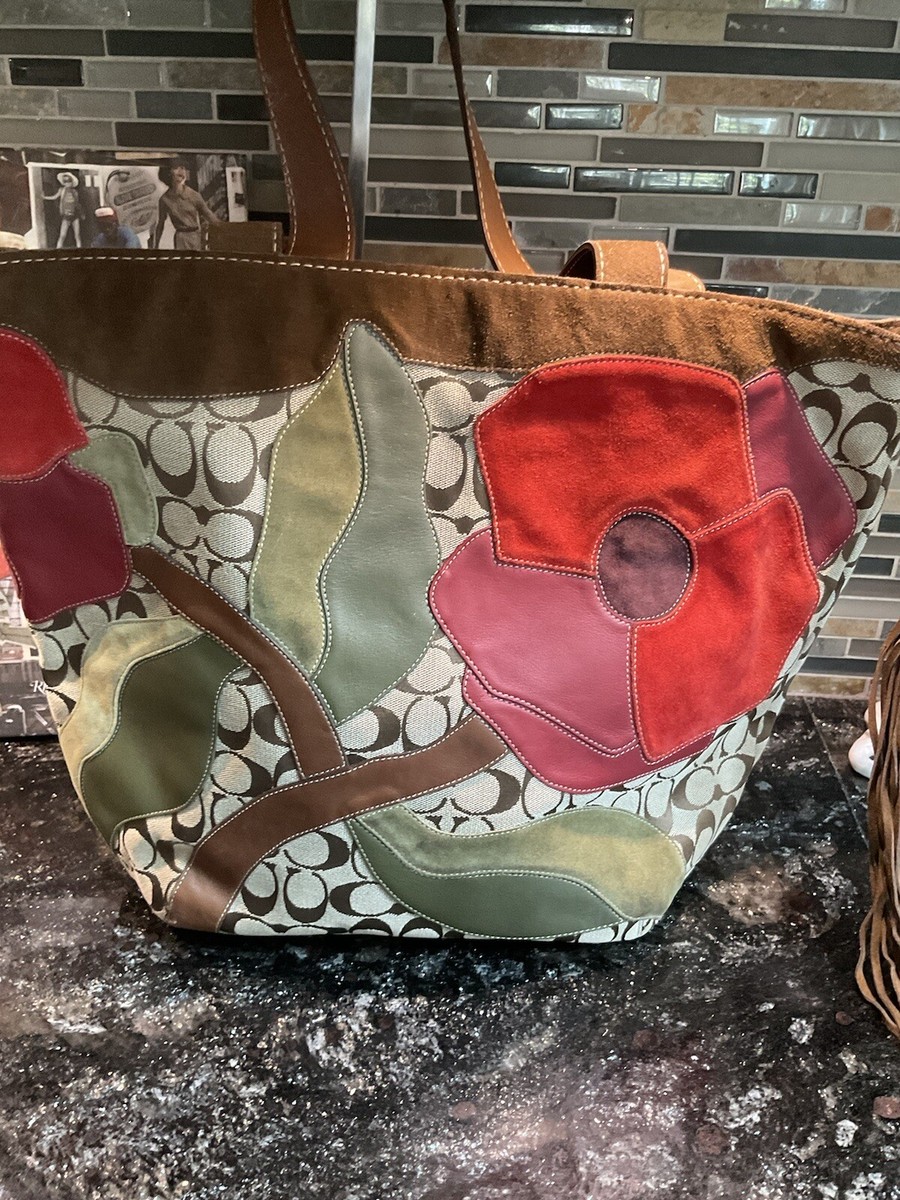 COACH Vintage Ltd Ed XL POPPY FOR PEACE TOTE BAG 7089