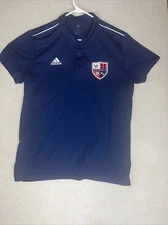 Adidas NJ Westfield Sports Performance Blue white jersey Men Polo Shirts Soc Xl