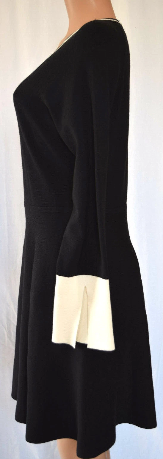 OFF WHITE ABITO SWATER NERO VINCI CAMUTO MANICHE LUNGHE MANICHE A POLSINO DETTAGLIO TAGLIA LARGE VS