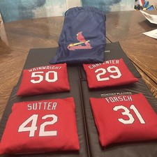 BRAND NEW St. Louis Cardinals SGA Cornhole Bags pitchers Set Wainwright 5/30 