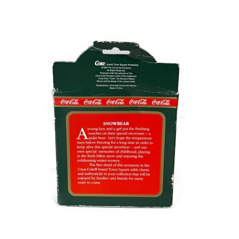 Vintage NIB 1994 Coca Cola Town Square Collection Boy Girl Coca Cola Bear 3" H - Image 2 of 3