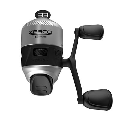 Zebco 33 Micro Spincast Fishing Reel Lightweight Durable Smooth Retrieve 80 Y...