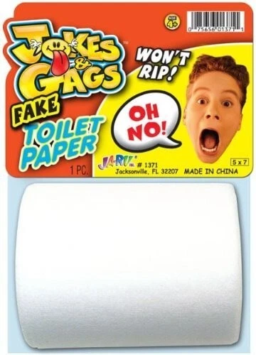 JARU Jokes & Gags JA-RU prank toilet paper - won't rip - no tear