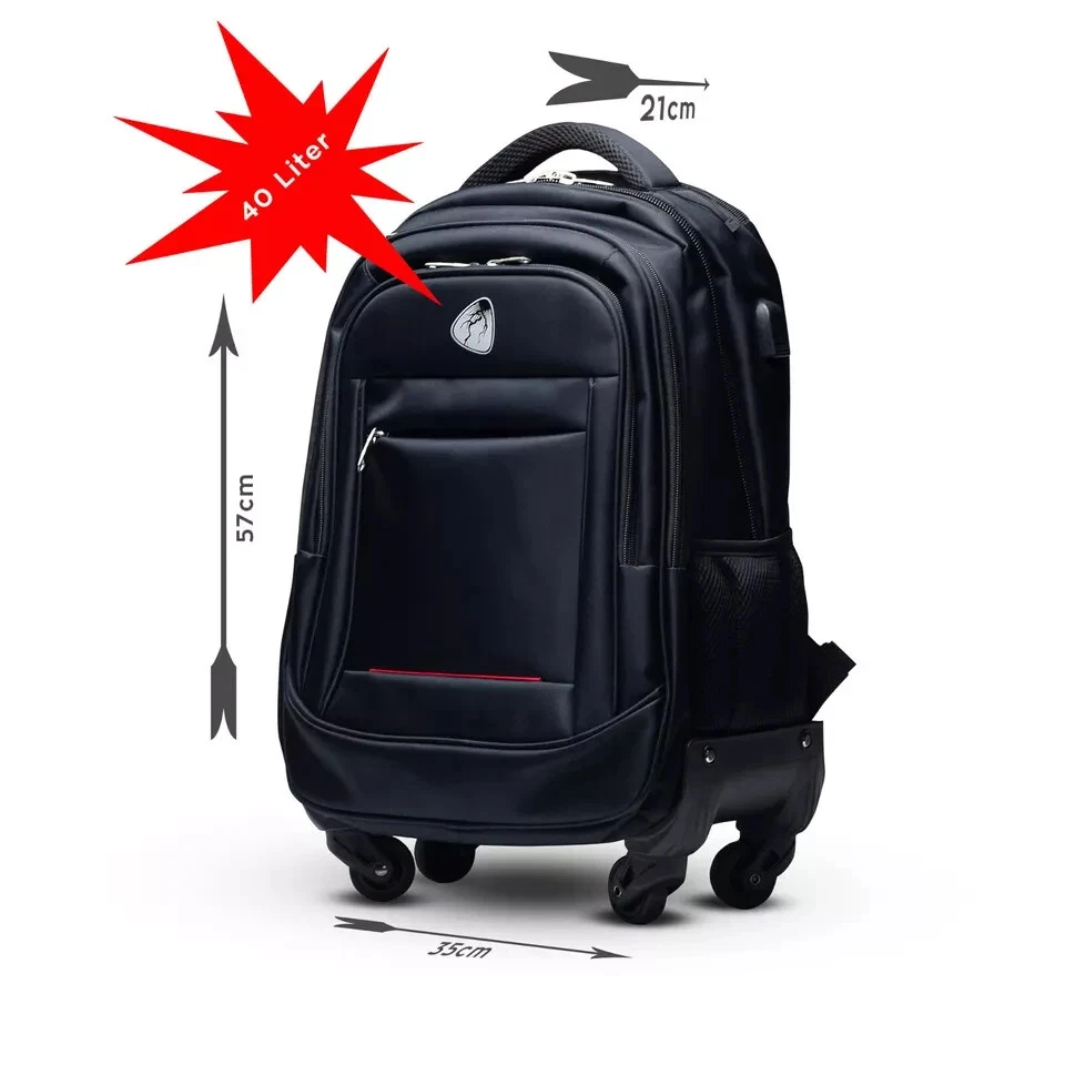 Blitzer Businessrucksack mit Trolley Rucksack Laptoprucksack Koffer - Bild 2 von 4