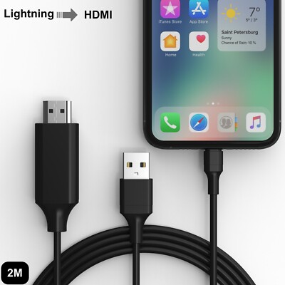 Ligtning zu HDMI 2M AV Kabel Adapter Video Full HD TV für iPhone IPad ITouch