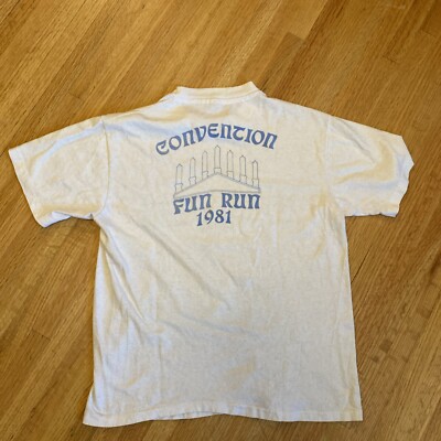 Vintage 80s 1981 Convention Fun Run Hanes Beefy T District Four