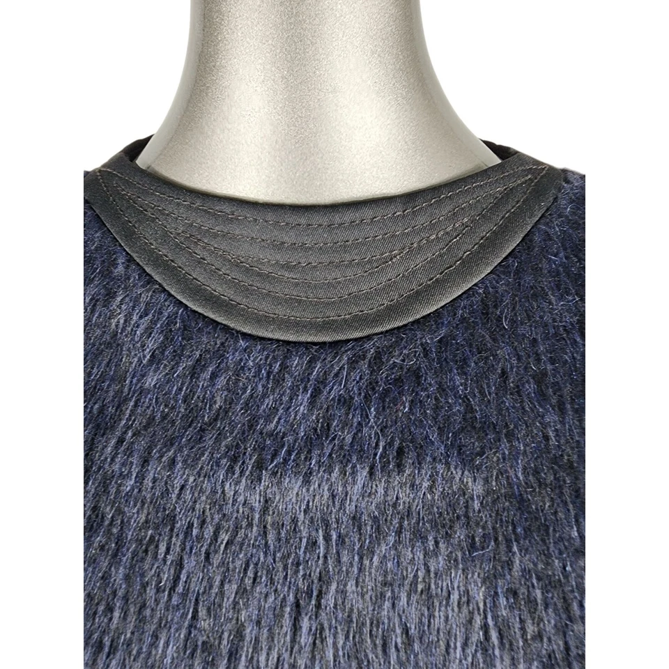 Suéter Top MARC JACOBS Piel Sintética Azul Alpaca Negro Acolchado Manga Corta 0 Foto 2 de 4