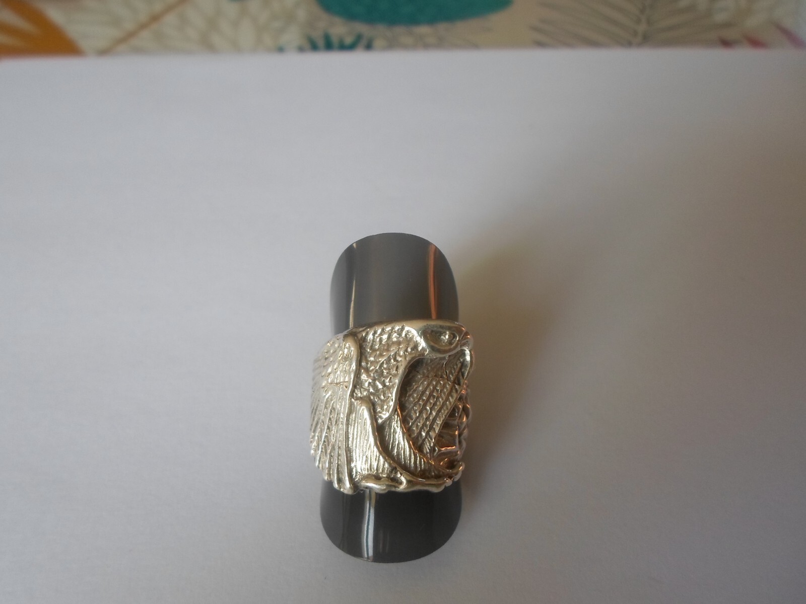 solid silver ring, eagle, size 51 - image 10