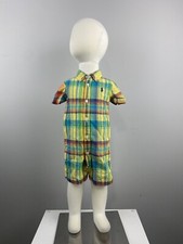 Ralph Lauren Baby Boy Multi-color Plaid 1 Pc Short Romper Size 6 Months