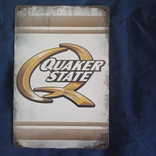 8x12 Metal Sign Man Cave Wall Art Garage Bar Oil Gas Station Quaker State