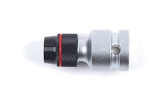 Image of Quick-change bit holder for 1/4" bits, for 1/2" ratchet, ratchet adapter