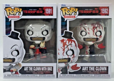Funko POP! Horror Terrifier Art The Clown #1591 & #1592 Set of 2 W