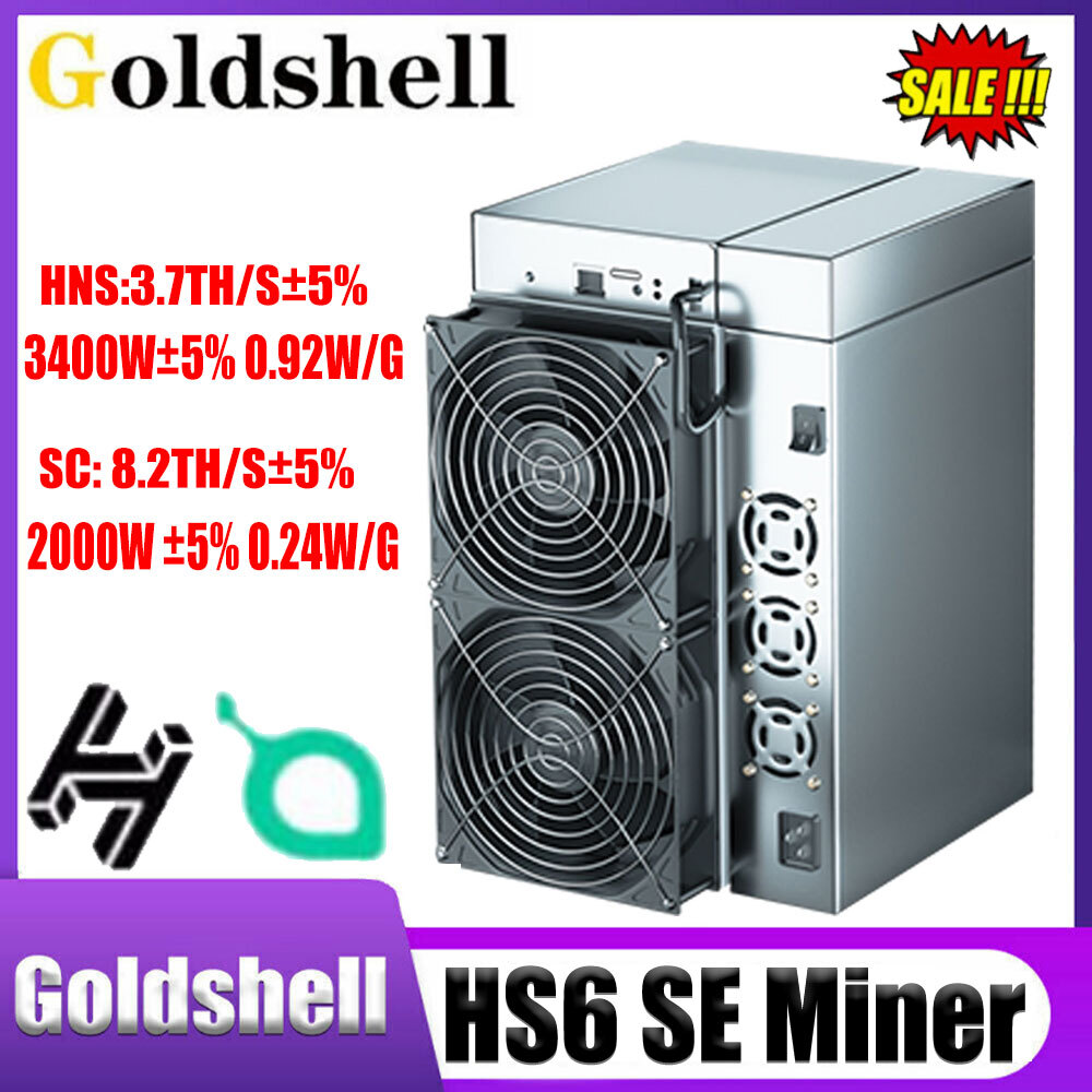 Original Goldshell HS6 SE Mining 3.7T 8.2T 3400W 2000W SC HNS Machine Asic Miner