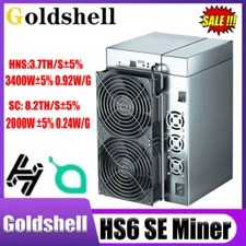 Original Goldshell HS6 SE Mining 3.7T 8.2T 3400W 2000W SC HNS Machine Asic Miner