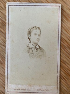 Foto Visitenkarte CDV Portrait Frau 1860 Pierre Petit Paris