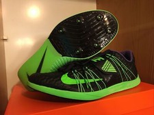 Nike Triple Jump Elite Mens 12.5 Womens 14 Track Field Shoes Spikes Black Green